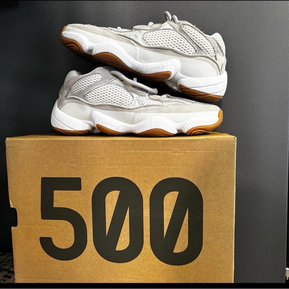 Yeezy 500 Sneakers - Gray and White with Tan Soles men shoes size 7
